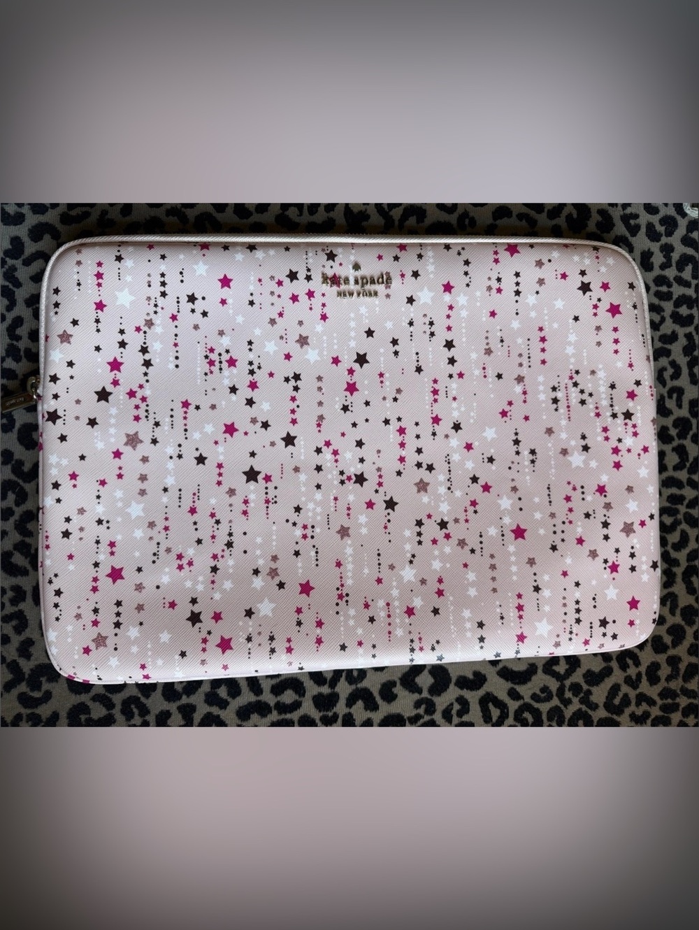kate spade Falling Stars Laptop Sleeve Pink & Black